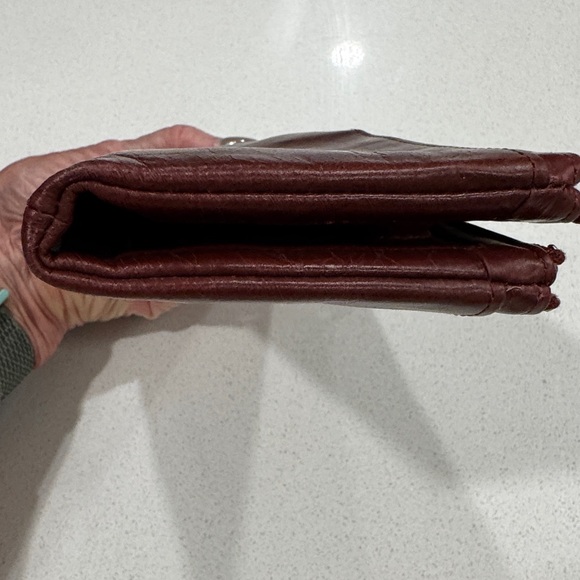 HOBO Maroon Leather Clutch EUC - Picture 9 of 11